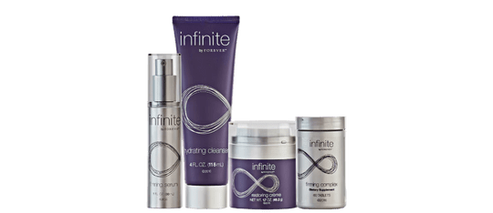 Infinite Skin Care Kit kompletna rutina njege lica s četirima proizvodima za čišćenje, hidrataciju i učvršćivanje kože.